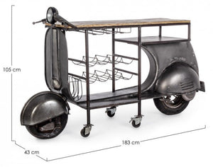 Consolle Bar 183x43x105h cm Scooter Retrò Replica