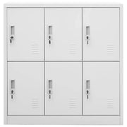 Armadietto con Chiave Grigio Chiaro 90x45x92,5 cm in Acciaio 336436