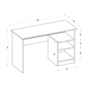 Scrivania in legno "Bahar" - 120 x 50 x 74 cm - Bianco