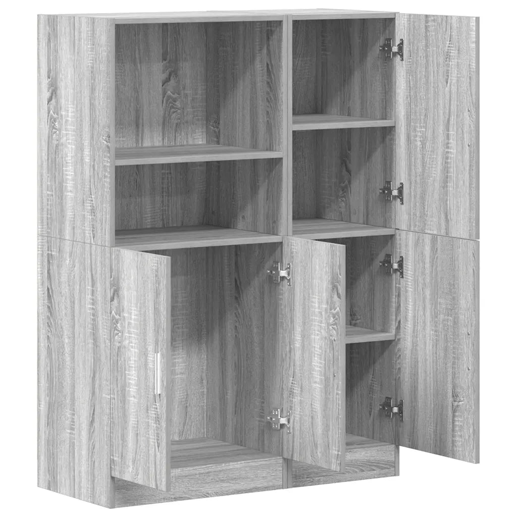 Set di Mobili da Cucina 2 pz Grigio Sonoma in Truciolato 3324147
