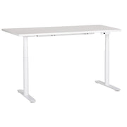 Scrivania regolabile elettricamente bianco 160 x 72 cm Struttura in acciaio verniciato a polvere