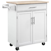 Carrello da cucina con ruote e cassetto ¨C zephmum ¨C bianco