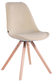 Sedia Toulouse in velluto crema,natura
