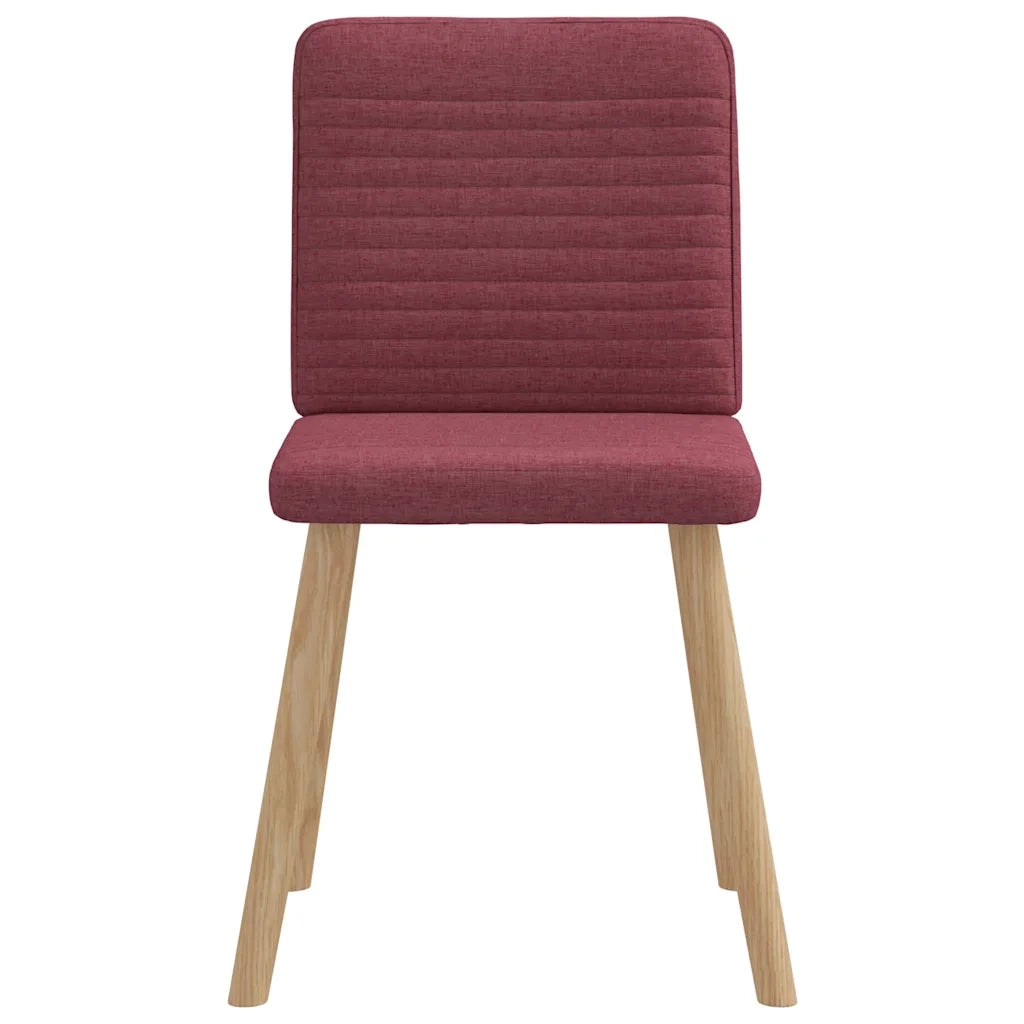 Sedie da Pranzo 4 pz Rosso Vino in Tessuto 3315247