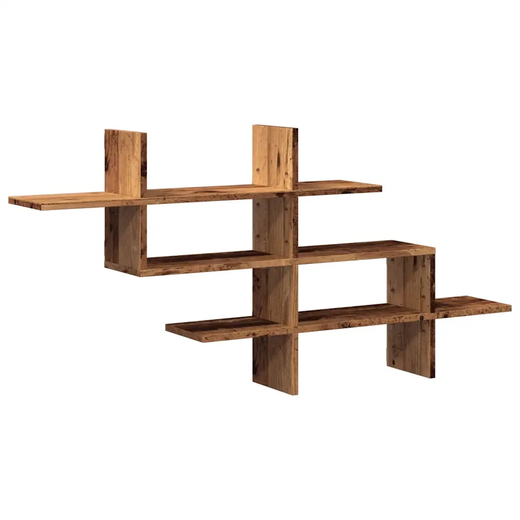 Scaffale a Parete Legno Vecchio 124,5x18x60,5 cm in Truciolato