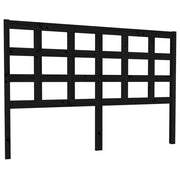 Testiera | Testata per Letto Nera 145,5x4x100cm in Legno Massello di Pino