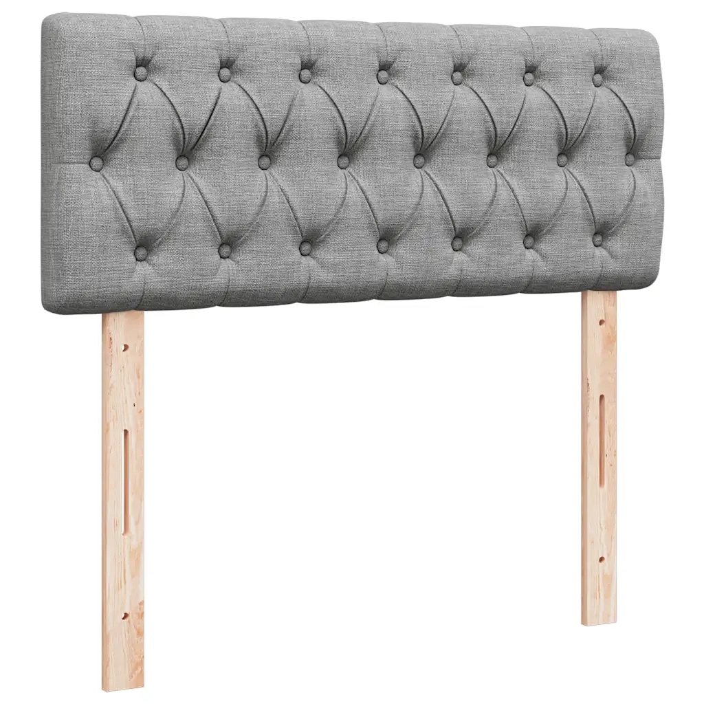 Pouf Letto con Materasso Grigio Chiaro 120x190 cm in Tessuto 3312374