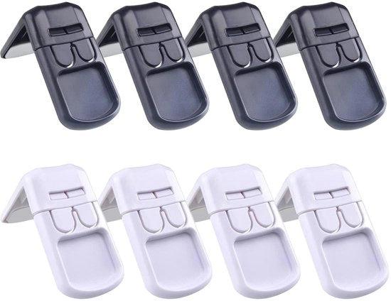 Sicurezza per angoli 8 pezzi - Blocco sicurezza per armadi - Blocco per bambini porta - Blocco per bambini cassetti - Blocco sicuro per bambini - Installazione facile