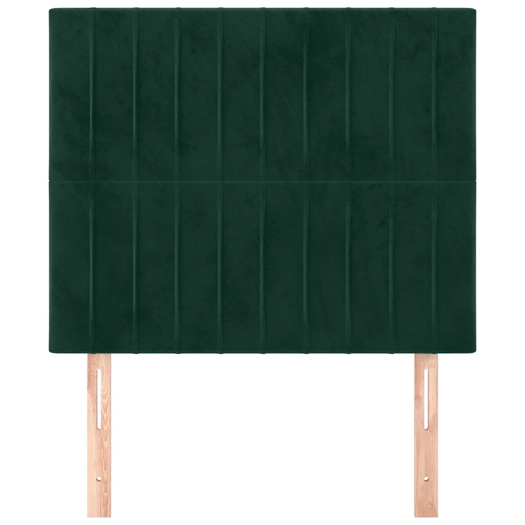 Testiere 2 pz Verde Scuro 100x5x78/88 cm in Velluto