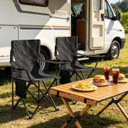 Coppia sedie da campeggio confortevoli con porta bicchieri integrato design pieghevole robuste e pratiche per pesca spiaggia e giardino