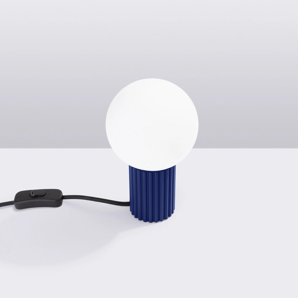 Lampada tavolo SFERA Pure Lume blu globo bianco G9 8W