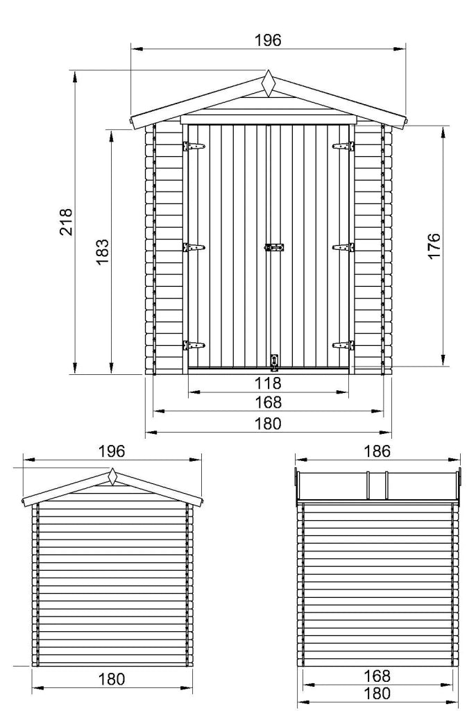 Casetta da Giardino in Legno 2,82 m² – TIMBELA M320C1
