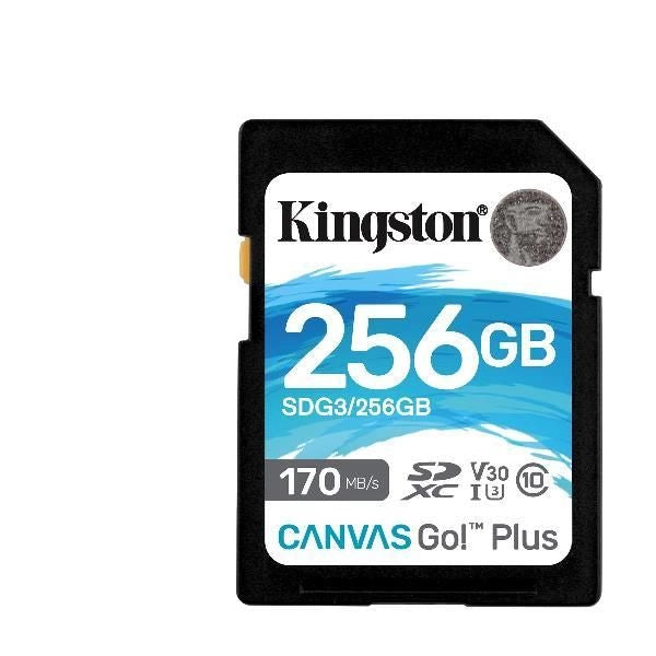 Kingston technology canvas go! plus scheda sdxc canvas go plus 170r c10 uhs-i u3 v30 da 256gb - SDG3/256GB