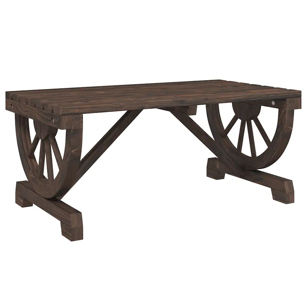 Tavolino da Giardino 90x50x40 cm in Legno Massello di Abete 365108