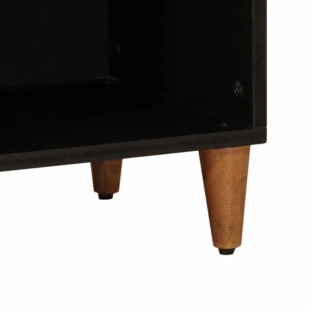 Credenza con porta Noce 80 x 33 x 75 cm Legno di mango massello 4018251