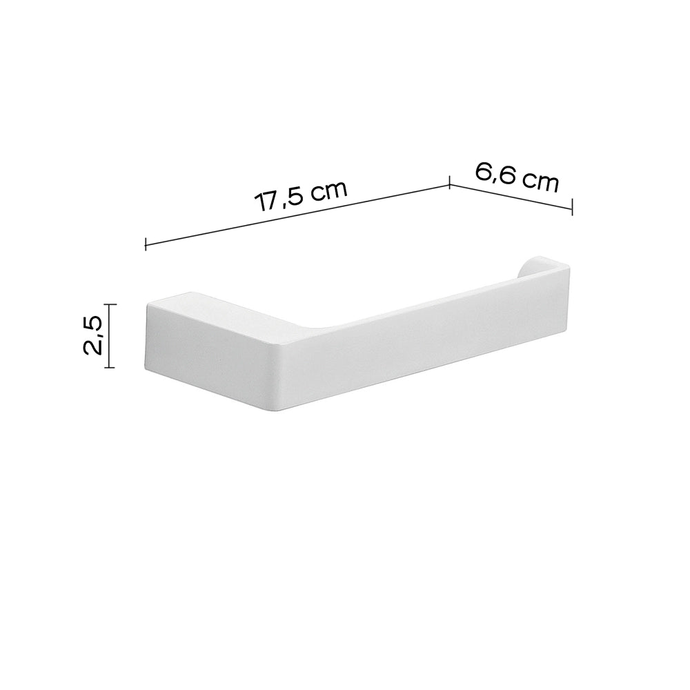 Portarotolo a muro Gedy in ottone bianco | Pirenei