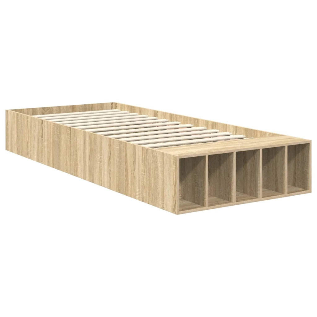 Struttura del letto Rovere Sonoma 90 x 200 cm Legno multistrato