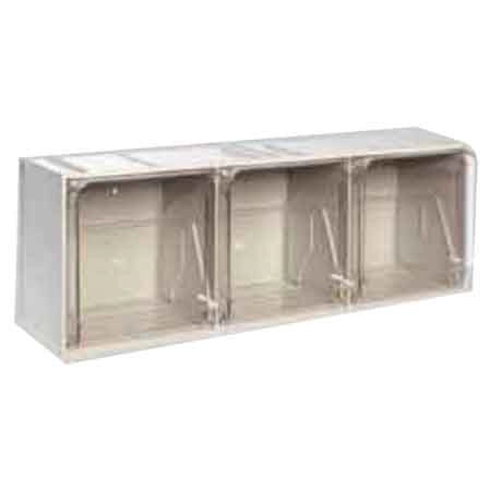 CASSETTIERA CON CASSETTI BASCULANTI 'CRYSTAL BOX' 5 Cassetti - mm 600x133x132h - Grigio - MOBIL PLASTIC