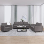 Set di Divani 3 pz con Cuscini Grigio in Similpelle 3201742