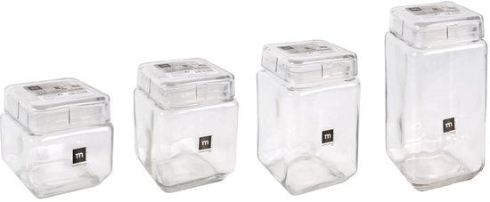 Contenitore di Stoccaggio in Vetro - 800 ml - Design Moderno