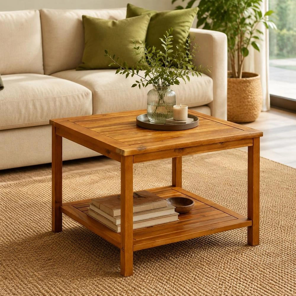 Coffee Table 60x60x45 Cm Solid Acacia Wood