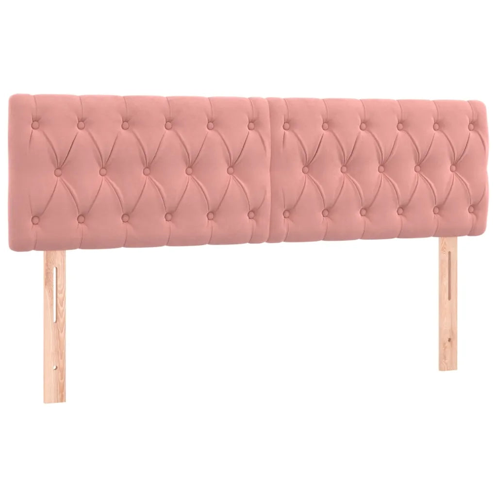 Giroletto a Molle con Materasso Rosa 160x200 cm in Velluto