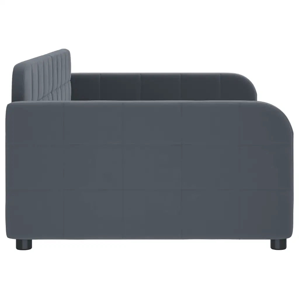 Letto da Giorno Grigio Scuro 90x190 cm in Velluto