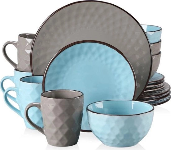 Set di tovaglia quadrata a 16 pezzi - 4 persone - Stile trendy e pratico