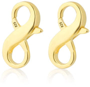 Connettori per gioielli a doppia apertura in argento sterling 925 - chiusura dorata - 2 pezzi - ideali per DIY - connettori per gioielli