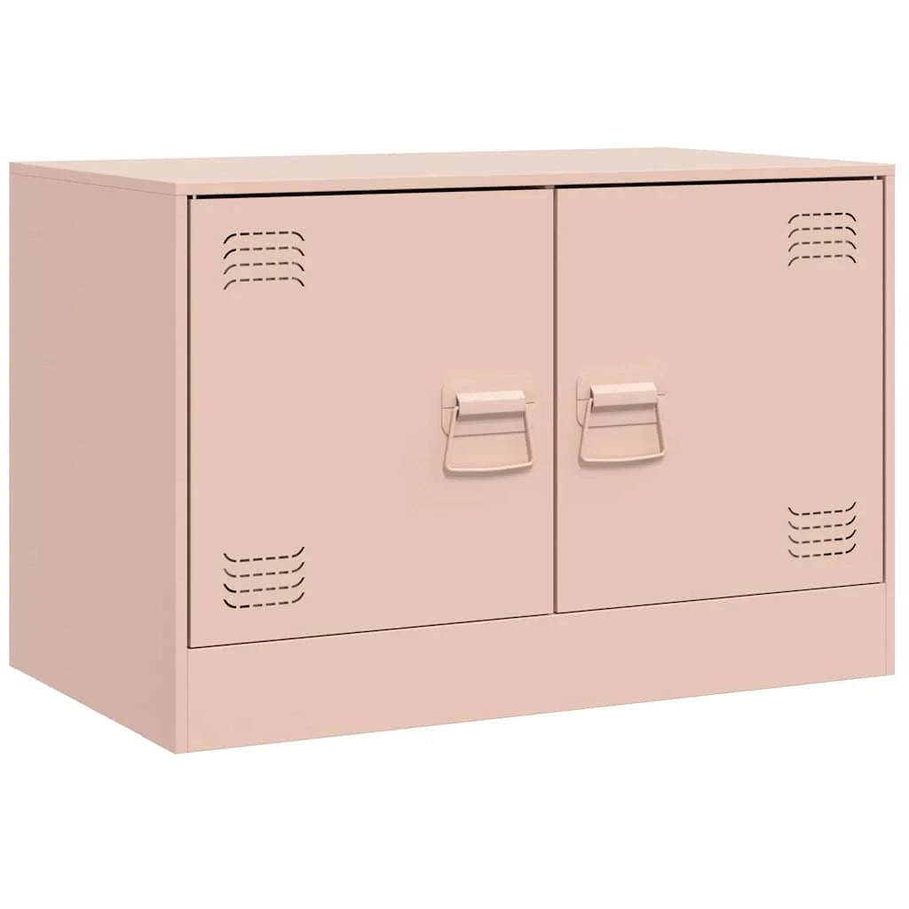 Mobile TV multimediale mensola TV credenza TV sala da pranzo soggiorno camera da letto rosa 67 x 39 x 44 cm acciaio rosa 02_0028291