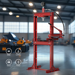 Pressa idraulica da officina 12t Pressa professionale a telaio per cuscinetti con manometro