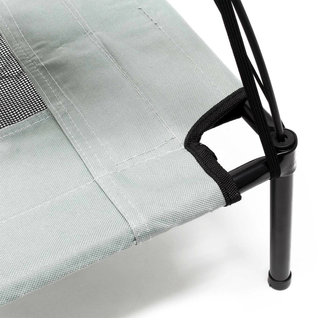 Lettino per cani 122 cm 30 kg max letto rialzato protezione solare XL relax grigio 16_0000526