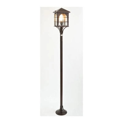 LANTERNA LAMPIONE LAMPIONI GRETA SU PALO 20X20XH150 FERRO BATTUTO ARREDO GIARDIN