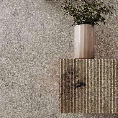 Cassetto sospeso 40 cm rovere naturale con anta cannettata Tevere