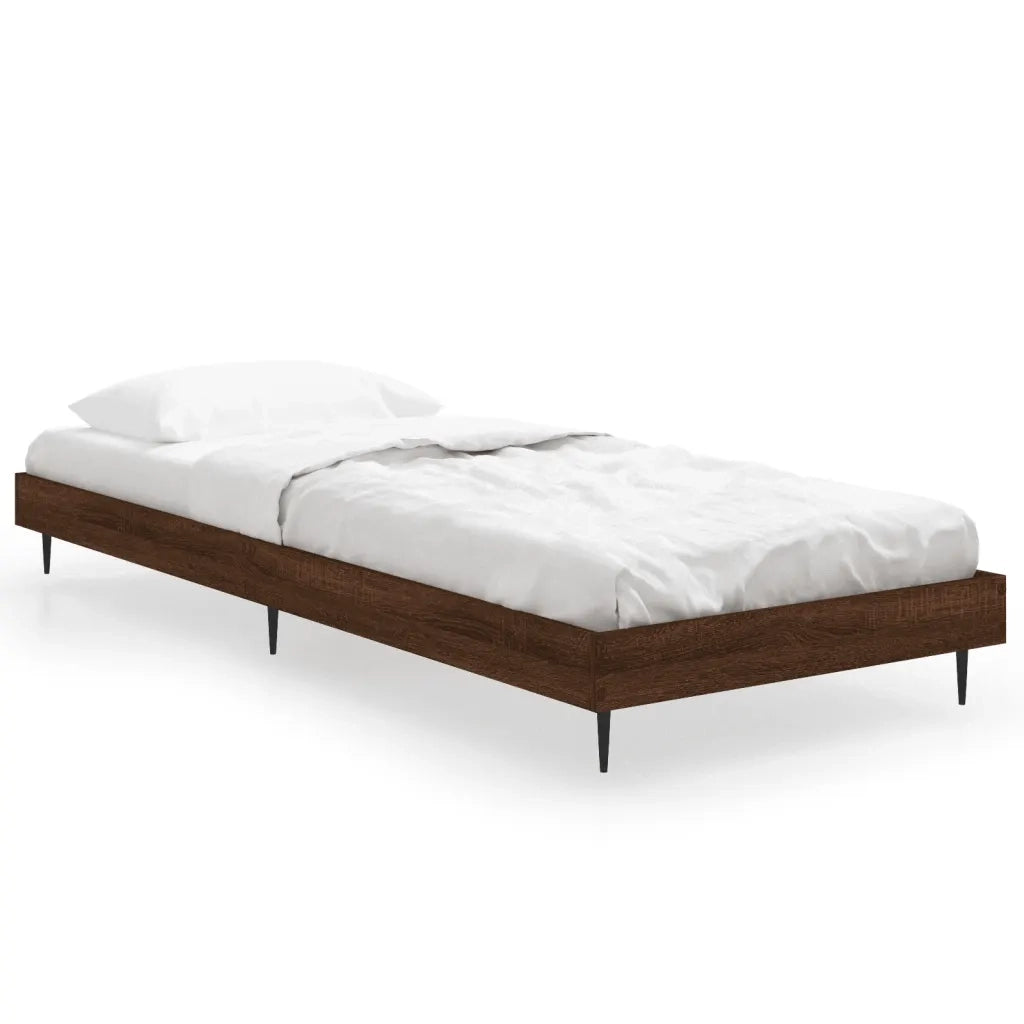 Giroletto senza Materasso-Struttura Letto Rovere Marrone 75x190cm in Truciolato 169279