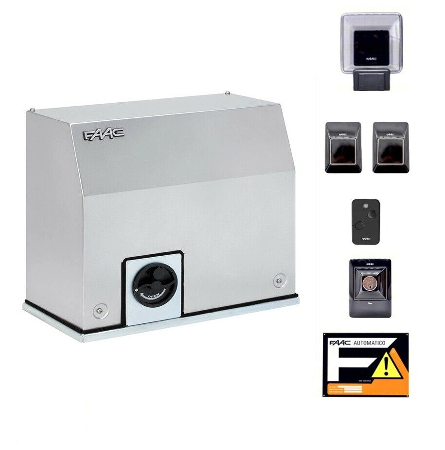 FAAC C851 230V KIT COMPLETO AUTOMAZIONE CANCELLO SCORREVOLE AUTOMATICO