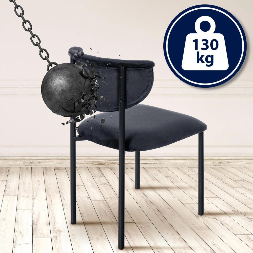 Set di 2 sedie visitatore Gambell velluto 1