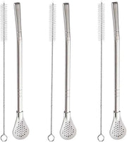 Manubrio in Acciaio Inox per Frullatori Smoothie Milkshake Caffè Cocktail - Set da 6