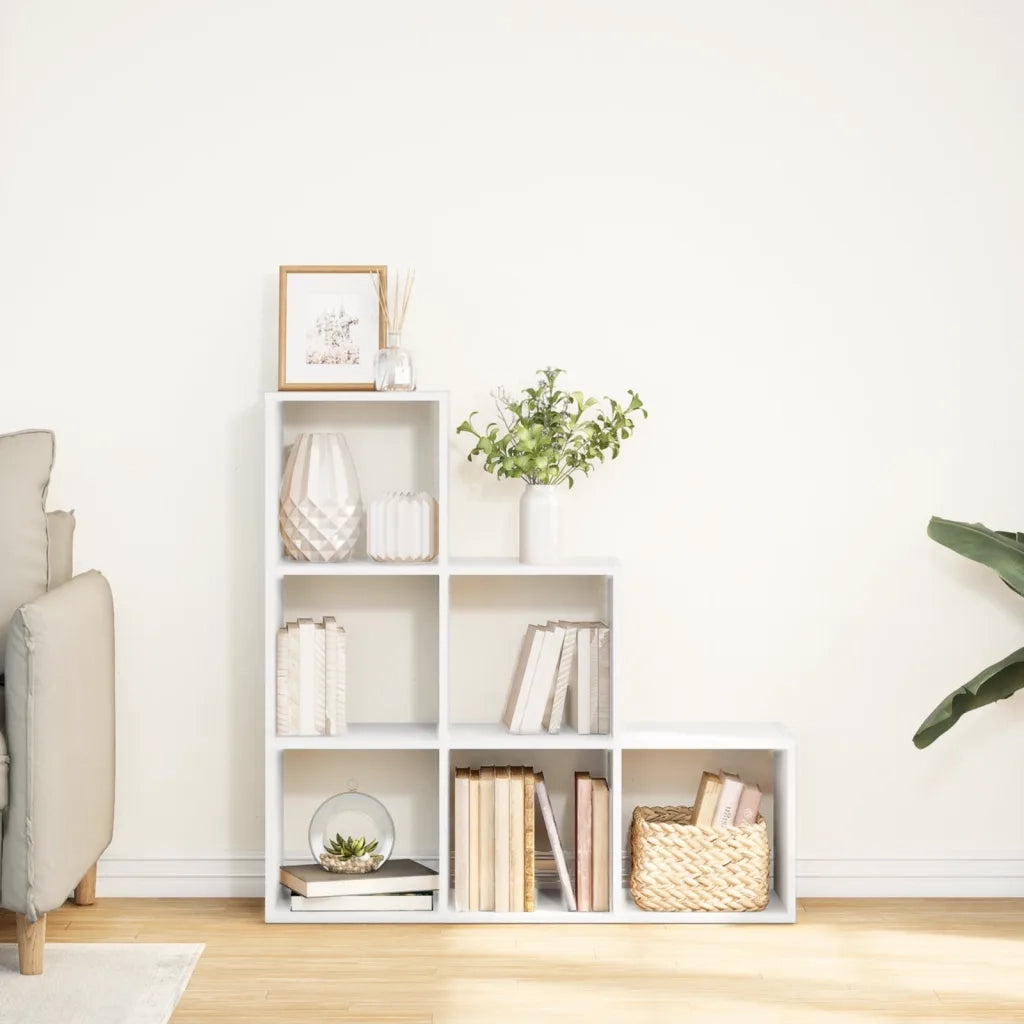 Libreria divisoria a 3 ripiani bianca 99x29x99 cm in legno ingegnerizzato 857958
