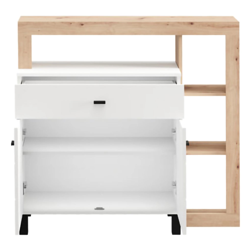 Madia Banos, Credenza un Cassetto, 106x35x101h cm Bianco