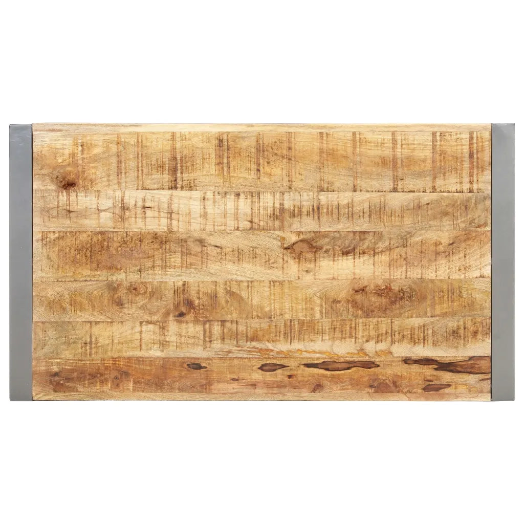 Tavolino da Salotto-Tavolino da soggiorno-Tavolo 110x60x40 cm in Legno di Mango Grezzo