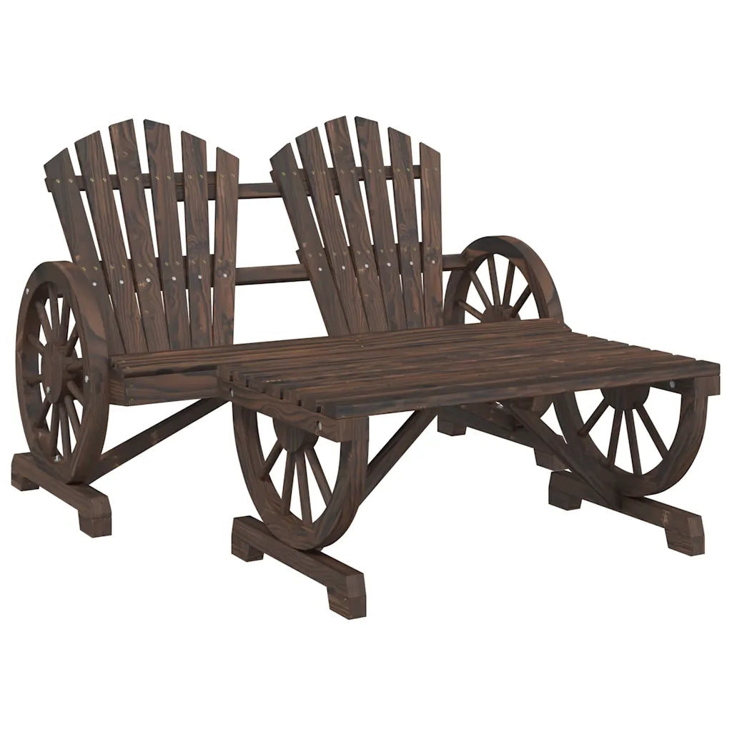 Salotto da Giardino-Set Salotto da Giardino 2 pz in Legno Massello di Abete 953655