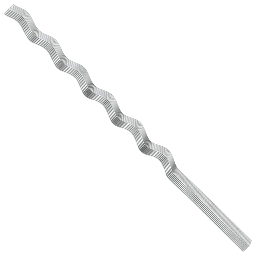 Confezione da 50 supporti a spirale per piante adatti per uso esterno 110 x 0,6 x 0,6 cm acciaio argentato 02_0058228