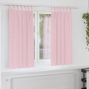 vidaXL Tende con tende 2 pcs Rosa Baby Poliestere