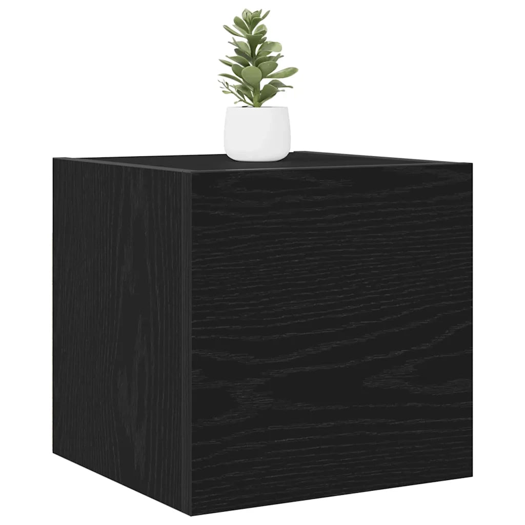 Mobile TV da parete Rovere Nero 30,5 x 30 x 30 cm 862576