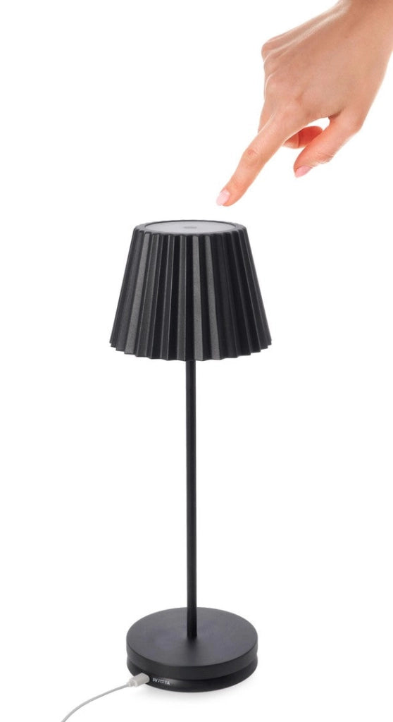 Lampada  da Tavolo Ø12,5x36 cm in Metallo Artika Nera