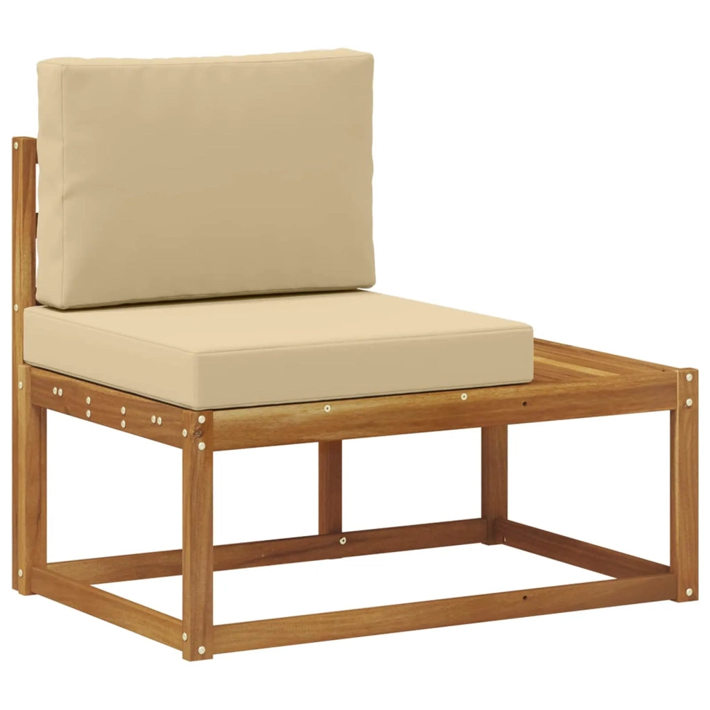 Divano da Esterno con cuscino-Divano da Giardino Naturale 91 x 63 x 73 cm 125757