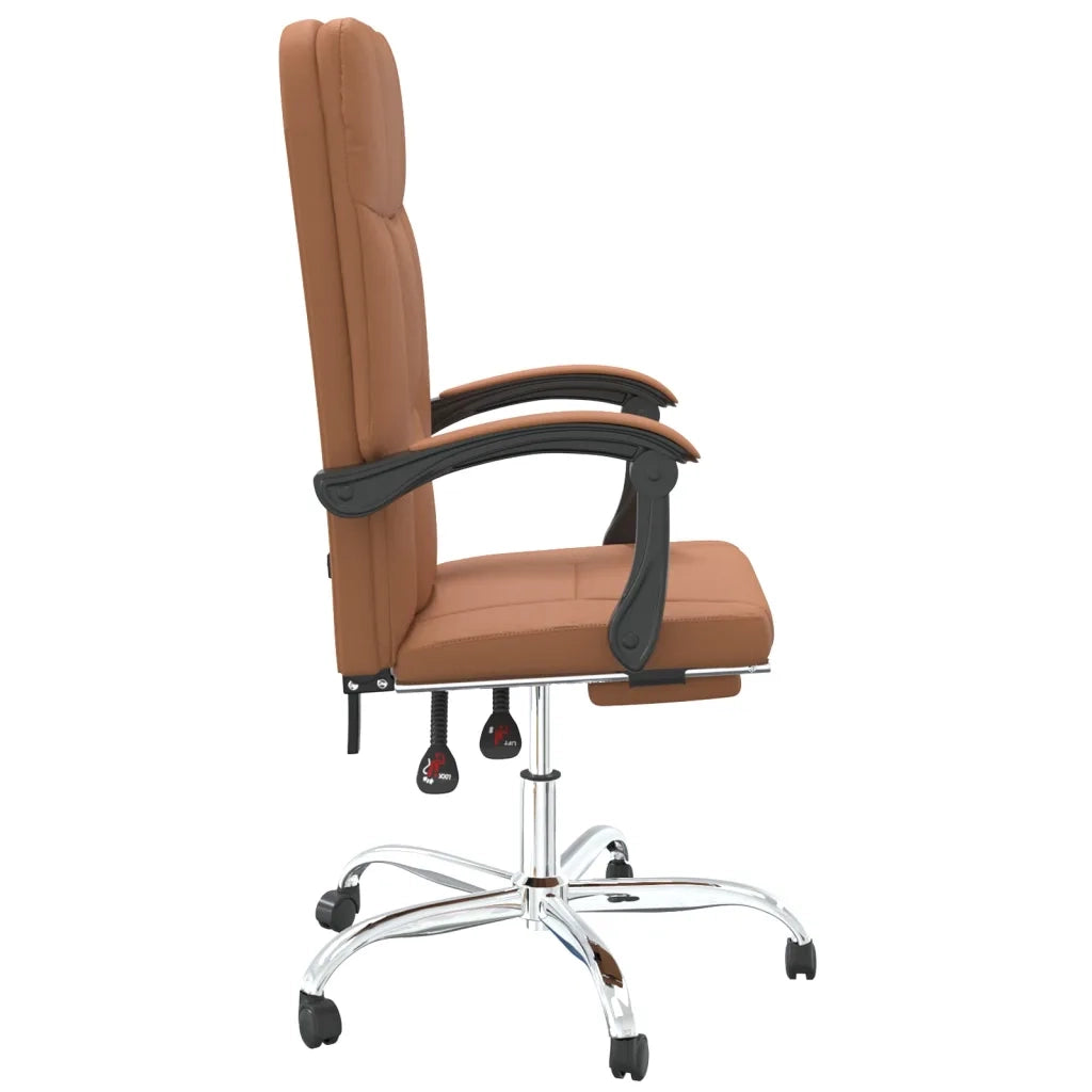 Poltrona da Ufficio Reclinabile Marrone in Similpelle cod mxl 22850
