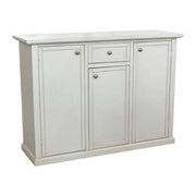 Madia credenza 3 ante 1 cassetto legno shabby bianco anticato 120x39x85 - Mobili 2G