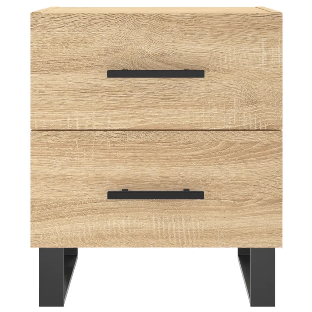 Set di 2 Comodini | Armadio da Notte | Mobiletto da notte Rovere Sonoma 40x35x47,5 cm in Legno Multistrato